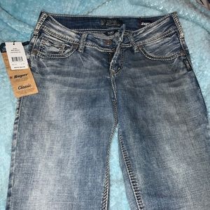 Silver Boot Cut Jeans